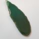 Кулон из агата 95*30*5 мм, срез из натурального камня, темно-зеленый, подвеска, украшение, медальон