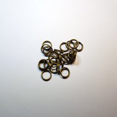 Кольцо для соединения, двойное, 6*1 мм, из бижутерного сплава, фурнитура, бронза