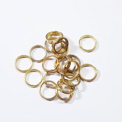 Кольцо для соединения, двойное, 7*1 мм, из бижутерного сплава, фурнитура, золото