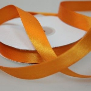 Лента атлас 0.5 см, цвет оранжевый