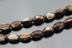 Перламутр бусины 8*5 мм, натуральные камни, поштучно, коричневый
