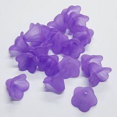 Бусина пластиковая, 11*14*14 мм, из пластмассы, фиолетовый