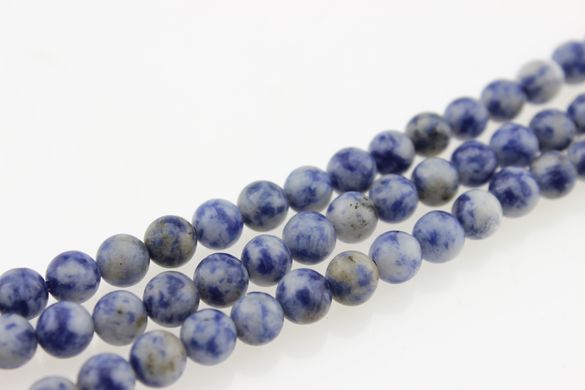Азурит бусины 6 мм, ~67 шт / нить, натуральные камни, на нитке, голубые
