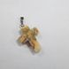 Кулон из яшмы Аукушульской 25*18*5 мм, из натурального камня, подвеска, украшение, медальон, желтый с белым