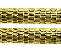 Цепь змея железная,  толщина цепи 8 мм, металлическая, бижутерная, декоративная, на метраж, цвет золото
