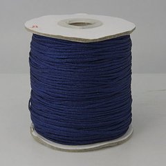 Шнур шелк, 1.5 мм, темно-синий глянцевый