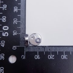 Гематит бусины " инь янь"  10*3*0,8 мм, натуральные камни, поштучно, серебро