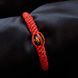 Браслет шамбала с бусинами Агат "Ом Мани Падмэ Хум" 10 мм, длина около 18 см, цвет красный