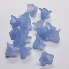 Бусина пластиковая, 11*14*14 мм, из пластмассы, синий