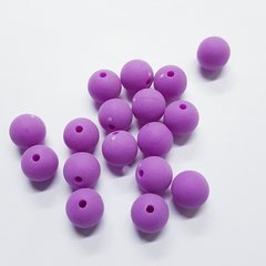 Бусины акрил 10 мм, поштучно, фиолетовый