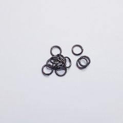 Кольцо для соединения, одинарное, 4*0,8 мм, из бижутерного сплава, фурнитура, черный