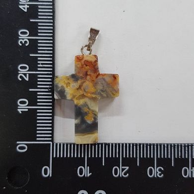 Кулон из яшмы Шмелиной 25*18*5 мм, из натурального камня, подвеска, украшение, медальон, разноцветный