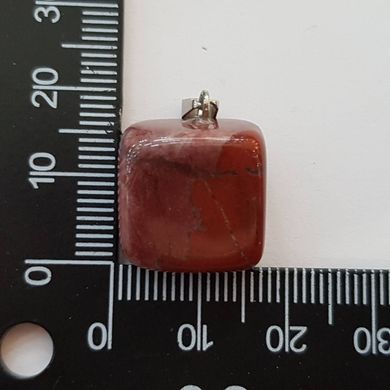 Кулон из яшмы Красной 16*12*16 мм, из натурального камня, подвеска, украшение, медальон, темно-красный