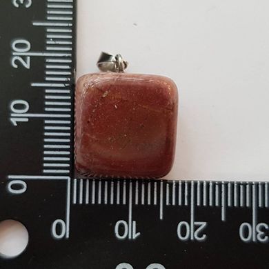 Кулон из яшмы Красной 16*12*16 мм, из натурального камня, подвеска, украшение, медальон, темно-красный