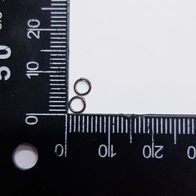 Кольцо для соединения, одинарное, 4*0,8 мм, из бижутерного сплава, фурнитура, черный
