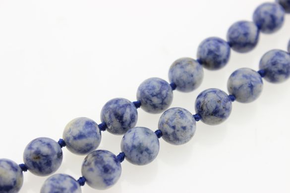 Азурит бусины 8 мм, ~47 шт / нить, натуральные камни, на нитке, голубые