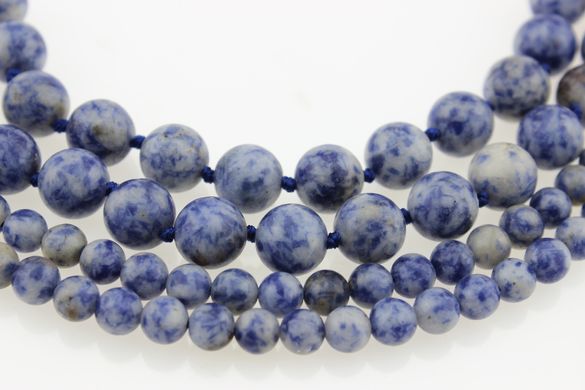 Азурит бусины 8 мм, ~47 шт / нить, натуральные камни, на нитке, голубые
