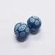 Бусини глина 10 мм, поштучно, синій з різнокольоровим