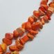 Говлит натуральный бусины ширина 7-13 мм, длина нитки 46 см, крошка, натуральные камни, оранжевый