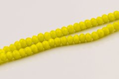 Хрусталь бусины 4 мм, флюорисцентно желтый не прозрачный.