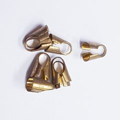 Обжиматель для нитки, переходник, металлический 9*5*6 мм, поштучно, золото