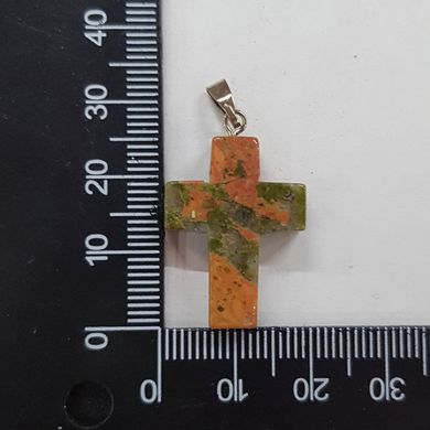 Кулон из унакита 25*18*5 мм, из натурального камня, подвеска, украшение, медальон, розово-зеленый