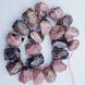 Родонит бусины 12-17*13-16 мм, натуральные камни, поштучно, черно-розовый