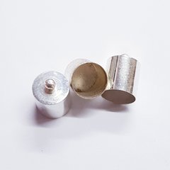 Шляпка металлическая из бижутерного сплава, 14*10 мм, колокольчик, серебро