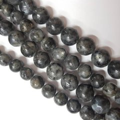 Лабрадор бусины 12 мм, натуральные камни, поштучно, темно-серый