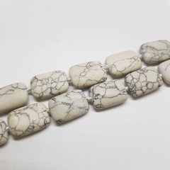 Кахолонг бусины 18*12 мм, натуральные камни, поштучно, белый
