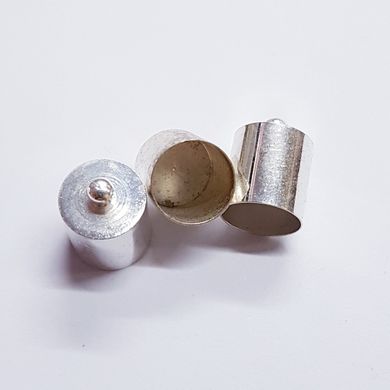 Шляпка металлическая из бижутерного сплава, 14*10 мм, колокольчик, серебро