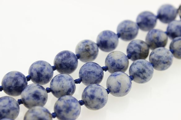 Азурит бусины 10 мм, ~36 шт / нить, натуральные камни, на нитке, голубые