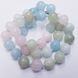 Морган бусины 10 мм, натуральные камни, поштучно, бело-голубой