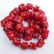 Коралл натуральный бусины 7-14*1-4 мм, натуральные камни, поштучно, красный