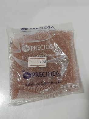 Бисер чехия Preciosa, размер 10, упаковка ~50 гр, прозрачный, пудровый