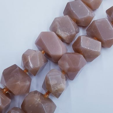 Солнечный камень бусины 12-17*13-16 мм, натуральные камни, поштучно, темно-бежевый