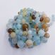 Амазонит бусины 10 мм, ~38 шт / нить, натуральные камни, на нитке, голубые