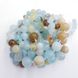 Амазонит бусины 10 мм, ~38 шт / нить, натуральные камни, на нитке, голубые