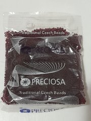 Бисер чехия Preciosa, размер 10, упаковка ~50 гр, прозрачный глянцевый, вишневый