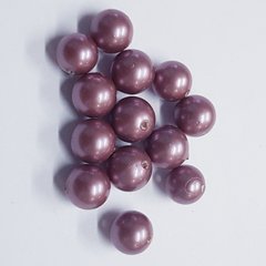 Бусины Майорка 8 мм, поштучно, фиолетовый, перламутровый