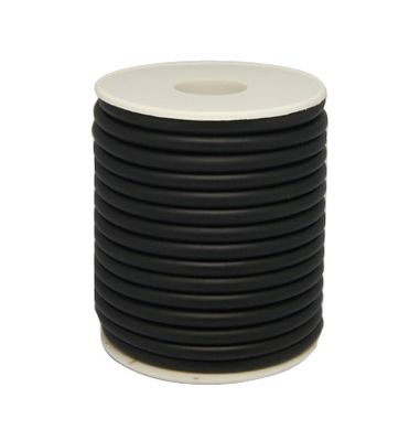 Шнур резиновый полый внутри, 5 мм, цвет черный