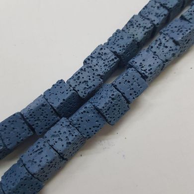 Лава бусины сторона 10 мм, натуральные камни, поштучно, светло-синий