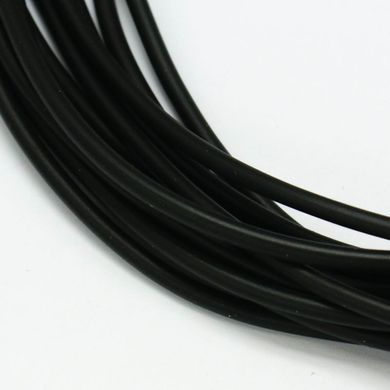 Шнур резиновый полый внутри, 5 мм, цвет черный