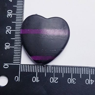 Бусины глина 29*29*6 мм, поштучно, черный с фиолетовым