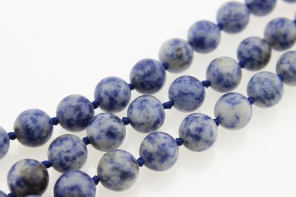Азурит бусины 12 мм, ~30 шт / нить, натуральные камни, на нитке, голубые