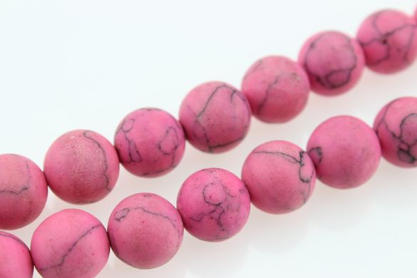 Бирюза окрашенная прессованная бусины 14 мм, натуральные камни, поштучно, розовые