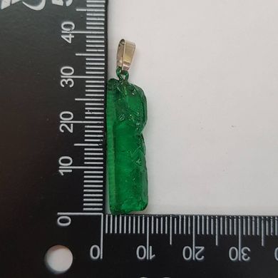 Кулон из горного хрусталя 26-40*5-13*5-13 мм, окрашенный кристалл из натурального камня, подвеска, украшение, медальон, зеленый