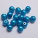 Бусины имитация Майорка 6 мм, поштучно, ярко-голубой, перламутровый