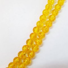 Янтарь бусины 8 мм, синтетические камни, поштучно, желто-прозрачный
