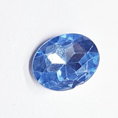Кабошон, имитация хрусталя, 10*8*4 мм, украшение, пластик, сине-голубой